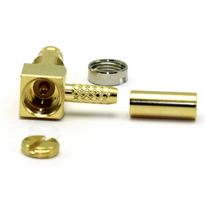 1.0/2.3 Right Angle Bulkhead Solder/Crimp Jack 75 ohm - Image 3