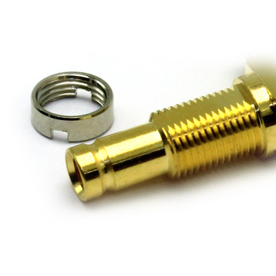 52-254-D6-BC - 1.0/2.3 Rear Mount Bulkhead Crimp/Crimp Jack 75 ohm 