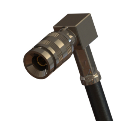 52-104-B3-BD - 1.0/2.3 Right Angle Solder / Crimp Plug 75 ohm 