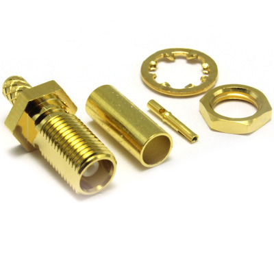 MCX Rear Mount Bulkhead Crimp / Crimp Jack - Image 1