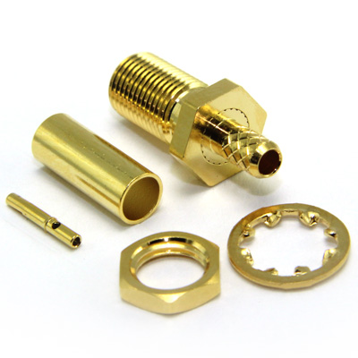 MCX Rear Mount Bulkhead Crimp / Crimp Jack - Image 4