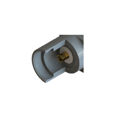 47-254-D3-AB - 75 ohm MMCX Rear Mount Bulkhead Crimp/Crimp Jack 