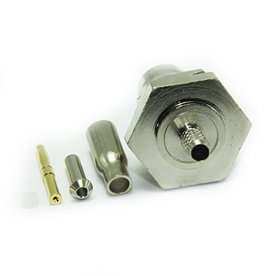 BNC Rear Mount Bulkhead Straight Crimp / Crimp 3GHz Jack ( 5 part ) - Image 2