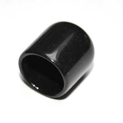 Black PVC protective cap (14mm x 15mm) - Image 1
