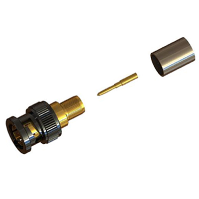 10-005-W126-FF - 'KORUS' Ultra HD 12G BNC Straight Crimp / Crimp Plug True 75 Ohm 