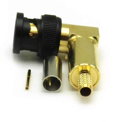 BNC 12GHz Right Angle Crimp / Crimp Plug - Image 3