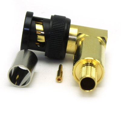 BNC 12GHz Right Angle Crimp / Crimp Plug - Image 3