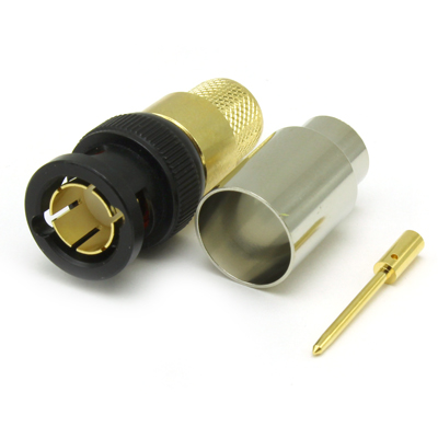 10-005-W126-FI - 'KORUS' Ultra HD 12GHz BNC Crimp/Crimp Plug, True 75ohm 