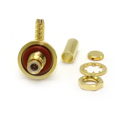 SMB Right Angle Bulkhead Solder/Crimp Jack IP68 Hermetically Sealed - Image 2