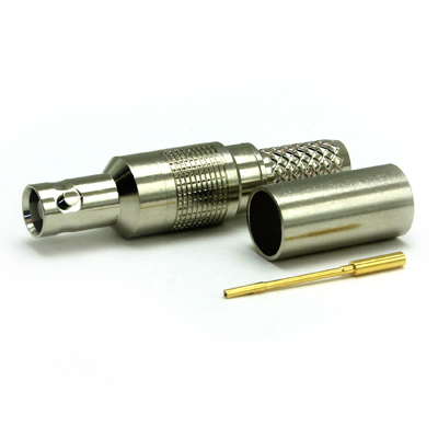 67-054-B66-FA - Micro BNC Straight Crimp / Crimp Jack 75 ohm 12GHz 