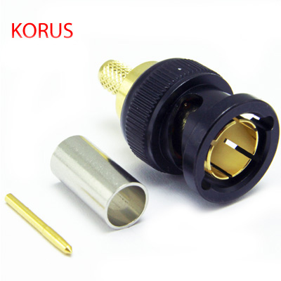'KORUS' Ultra HD 12G BNC Straight Crimp Plug True 75 Ohm (Bulk pack) - Image 2