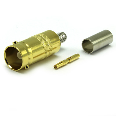 10-054-D126-FA - BNC Straight Crimp / Crimp Jack True 75 Ohm (12GHz) 