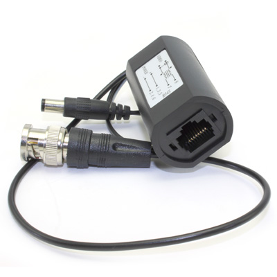 BNC Plug to RJ45 Socket 75 Ohm Video Balun (2.1 Power Plug) - Image 3