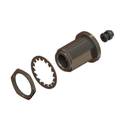 25-267-B3-HA - N Type Easy Fit / Solder Snap Fit Rear Mount Bulkhead Jack 