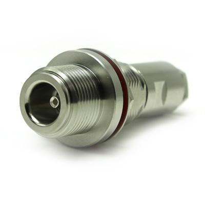 25-291-P3-AW -N Type Sealed IP68 Front Mount Bulkhead Crimp / Top Hat Clamp Jack 