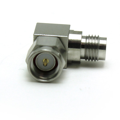 SMA IP68 Stainless Steel Right Angle Plug to Jack Adaptor, - Image 2