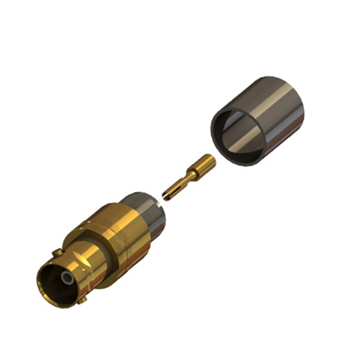 10-054-D126-FD - BNC Straight Crimp / Crimp Jack True 75 Ohm (12GHz) 
