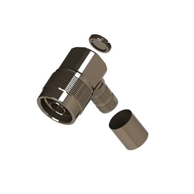 25-105-B3-AN - N Type Right Angle Solder / Crimp Plug 