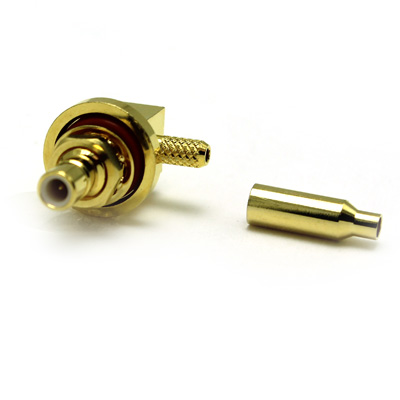 SMB Right Angle Bulkhead Solder/Crimp Jack IP68 Hermetically Sealed - Image 3