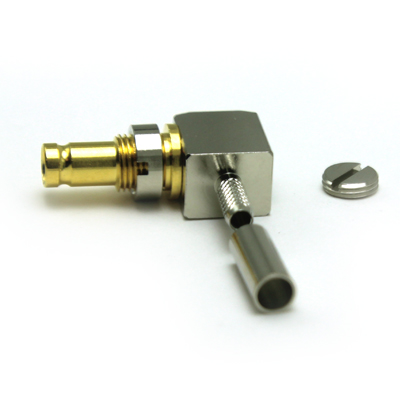 1.0/2.3 Right Angle Bulkhead Solder/Crimp Jack 75 ohm - Image 2