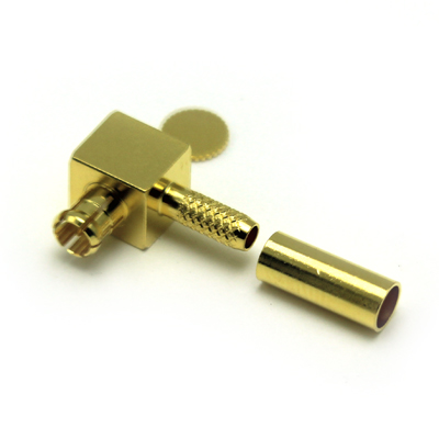 45-105-D6-AB - MCX 75 Ohm Right Angle Solder / Crimp Plug 
