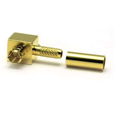 MCX 75 Ohm Right Angle Solder / Crimp Plug - Image 2