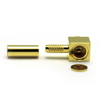 MCX 75 Ohm Right Angle Solder / Crimp Plug - Image 4