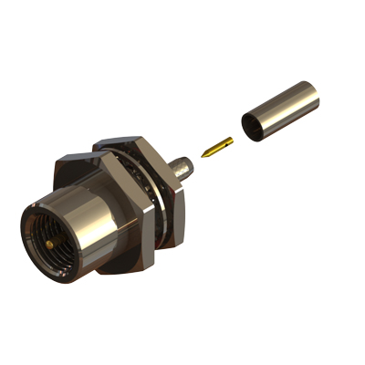 22-214-B3-AD-IP68 - FME IP68 Front Mount Bulkhead Crimp / Crimp Plug 