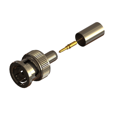 10-005-B36-FM - BNC High Definition Crimp/Crimp Plug, True 75ohm (3G) 