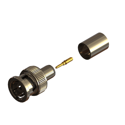 10-005-B36-FK - BNC High Definition Crimp/Crimp Plug, True 75ohm (3G) 
