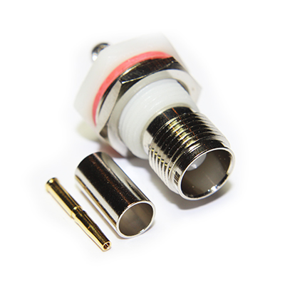 TNC Insulated Rear Mount Bulkhead Straight Crimp / Crimp Jack - Image 2