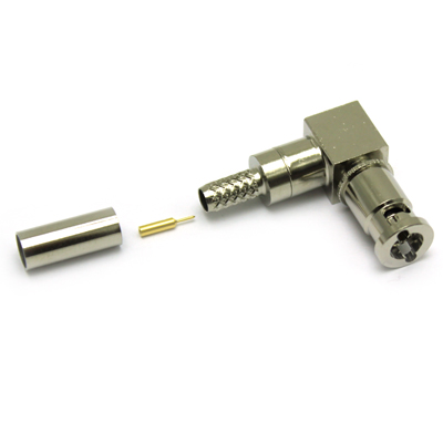 67-104-B126-EF1 Micro BNC Right Angle Crimp/Crimp Plug (12G)