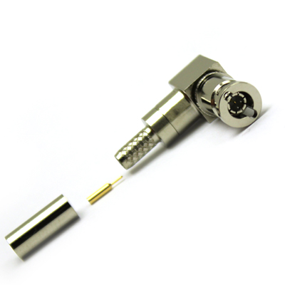 Micro BNC Right Angle Crimp / Crimp Plug 75 ohm 12GHz - Image 3