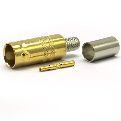 10-054-D126-FB - BNC Straight Crimp / Crimp Jack True 75 Ohm (12GHz) 