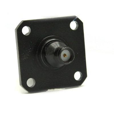 N Type Jack to SMA Jack 1" Sq 4 Hole Flange Black Plated - Image 3