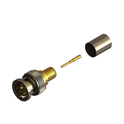 10-005-D126-FP - Ultra HD 12G BNC Straight Crimp / Crimp Plug True 75 Ohm 