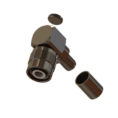 13-105-B3-DC - TNC Right Angle Solder / Crimp Plug 