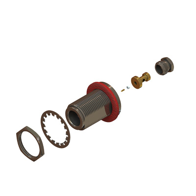 25-267-2-B3-HA - N Type Bullet / Solder Clamp Rear Mount Bulkhead Jack 