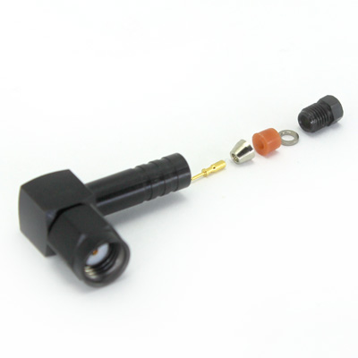 SMA Reverse Polarity IP68 Right Angle Crimp/Clamp Plug - Image 4