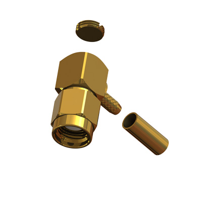 31-105-D3-AD - SMA Reverse Polarity Right Angle Solder / Crimp Plug 