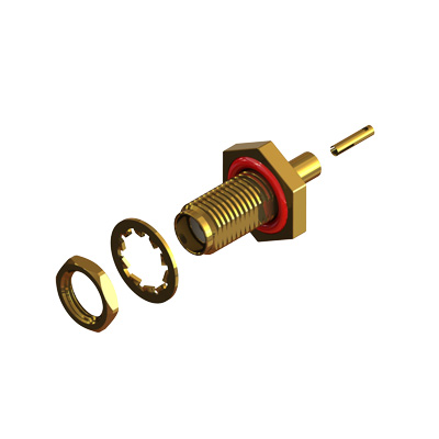 30-266-D3-HA - SMA Rear Mount Bulkhead Solder/Solder Jack 