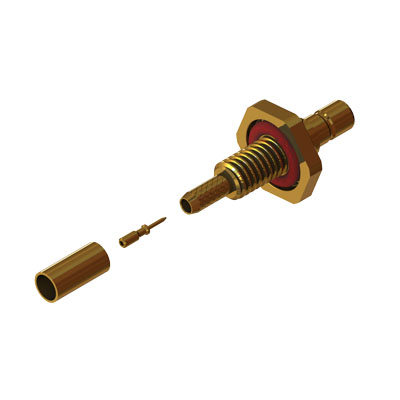 SMB Screw in Front Mount Bulkhead Crimp / Crimp Jack IP68 Un-Mated - Image 2