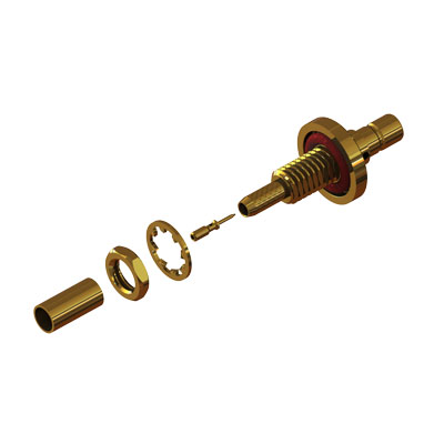 SMB Front Mount Bulkhead Crimp / Crimp Jack IP68 Un-Mated - Image 2