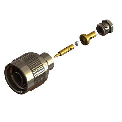 25-014-B3-HA - N Type Solder/Solder/Clamp Straight Plug 