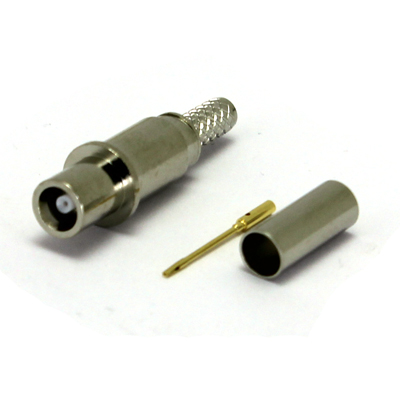 67-054-1-B66-EF1 - Micro BNC Straight Crimp / Crimp Jack Insert 75 ohm 12GHz 