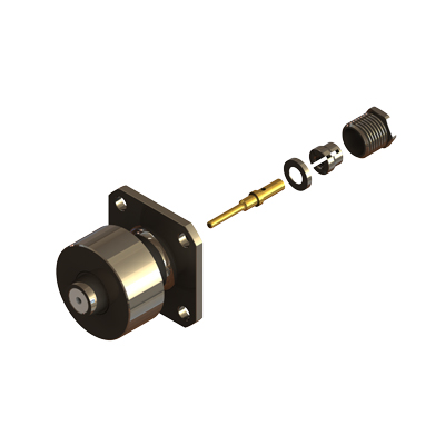 99-277-H3-AH - Magnetic Coupled 4 Hole Flange Bulkhead Jack 