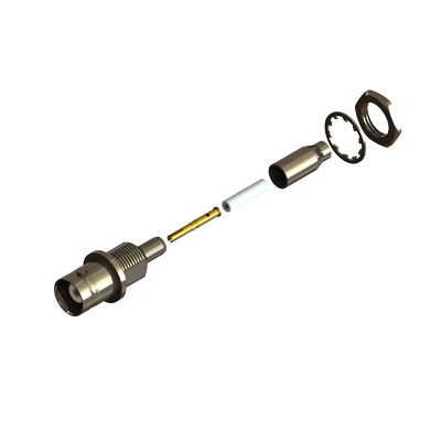 10-264-B3-AD - BNC Front Mount Bulkhead 4 Part Crimp/Crimp Jack 