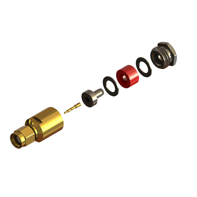 30-001-D3-AH - SMA Solder / Top Hat Clamp Plug 