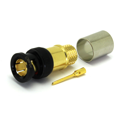 10-005-W126-FS - 'KORUS' Ultra HD 12G BNC Straight Crimp / Crimp Plug  75 Ohm 