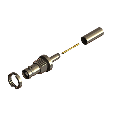 67-254-B66-BG - Micro BNC Bulkhead Crimp/Crimp Jack 75 ohm 12GHz 